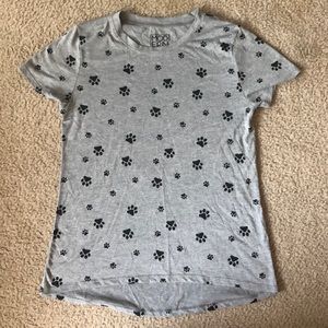 Gray Paw-print T-shirt